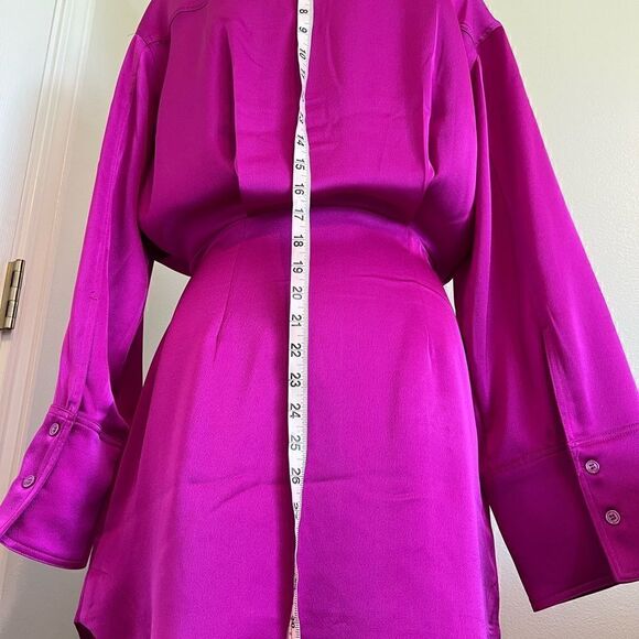 H&M Magenta Shirt Dress. Size Small NWT - Picture 12 of 12